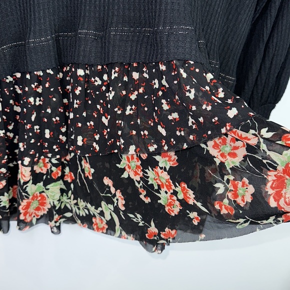 Free people opposites attract mini dress in black floral size XS - Picture 4 of 8